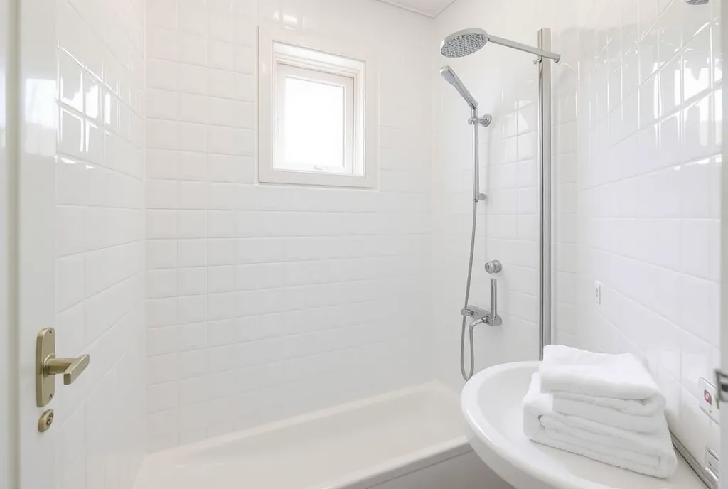 Baño desinfectado de una vivienda
