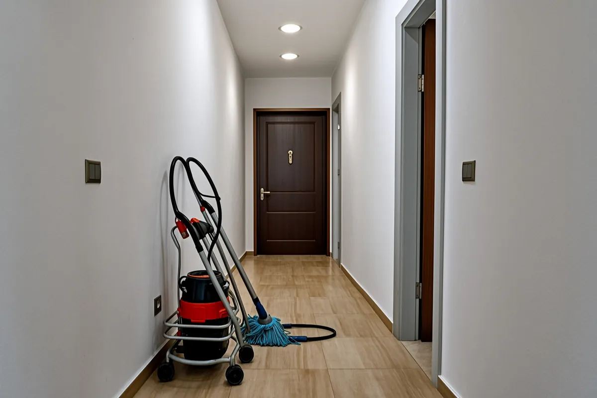 Equipo de limpieza en una vivienda de Torrent